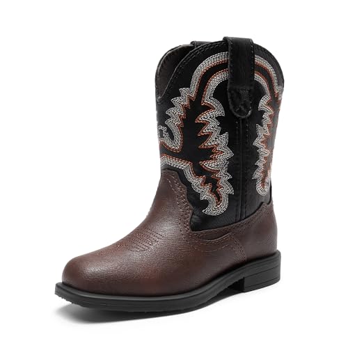 DREAM PAIRS Toddler Little Boys Girls Cowboy Boots...