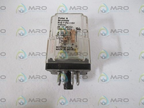 TE CONNECTIVITY/POTTER & BRUMFIELD R10-T1P2-115V Power Relay, DPDT, 115VAC, 3A, Plug in