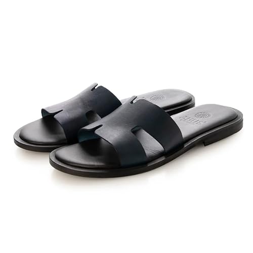 �[�E�X ZEUS ���U�[ �T���_�� �����Y �J�W���A�� 6029 �f�C���[ 24SS (Navy, ���{�̌C�̃T�C�Y���@, ��l, ���l, 27.0 cm)