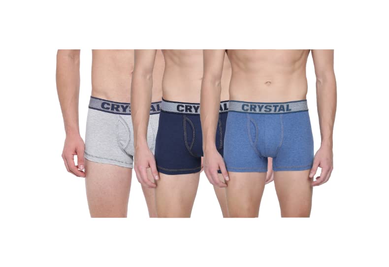 crystal Men's Cotton Elasthane Stretch Denim Trunk with Super Soft Waistband |Assorted| (Pack of 3)-picture-42