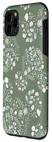Coque iPhone 11 Pro Max Mickey Disney fleurs coque de protection antichoc silicone vert