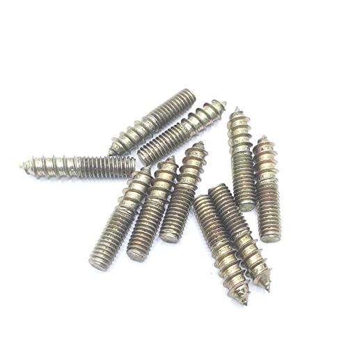 Image of Hanger Bolt M6x30 Double Headed Bolt Self-Tapping Screw for Furniture 10Pcs
