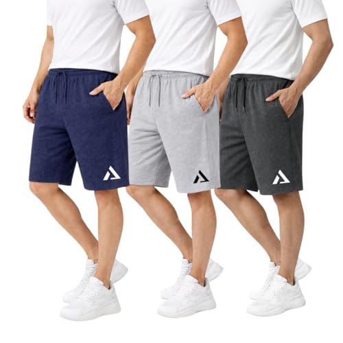 Image of KART BLACK Men's Regular Fit Shorts with Pocket|Casual Knit Shorts|Printed Shorts|Over Sized Shorts|(S,M,L,XL,XXL,3XL,4XL,5XL) Combo Pack of 3