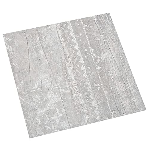 Dalles de plancher autoadhésives 55 pcs PVC 5,11 m² gris