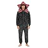 Unisex D-Demogorgons Hood Onesie for Men Women Long Sleeved Fleece All in One Winter One Piece Christmas Jumpsuit Xmas Dress Up Costume Cosplay Suit (Black, S)