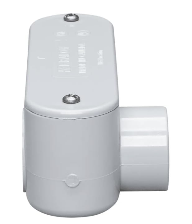 LR2 (078169) 2" PVC Type LR Conduit Body, Schedule 40, Electrical Access Fitting, Gray, Weatherproof, (1 Unit)
