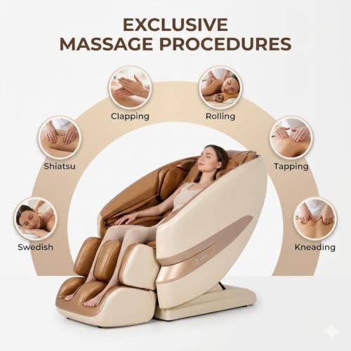 Image of 4D Massage Chair Full Body| Zero Gravity SL Track| AI Chair for Home| Foot & Calf Massager| Luxury Electric Automatic Chair for Back Pain|Smart Remote
