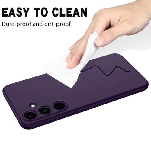 Image of Back Cover for Samsung Galaxy S25 FE 5G | Full Camera Protection | Premium Liquid Silicon Case | Flexible Bumper Case for Samsung Galaxy S25 FE 5G (Purple)