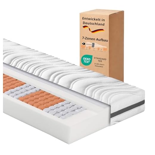 PROCAVE Matratzen-Schoner Micro-Comfort in Verschiedenen Größen, Matratzen-Auflage 100% aus Deutschland, Unterbett Soft-Matratzen-Topper, Made in Germany 130x190 cm 3 sleepling 7-Zonen Tonnentaschenfederkern Matratze Comfort 130 TFK mit Kaltschaumauflage und Klimaband - Härtegrad 3 90 x 200 x 18 cm, weiß