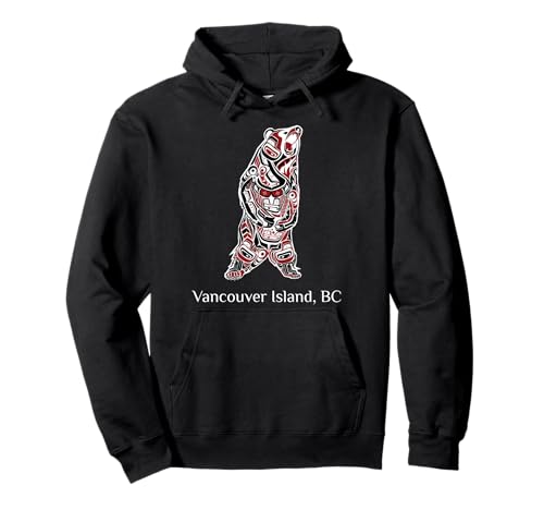 Vancouver Island British Columbia Native Brown Grizzly Bear Pullover Hoodie