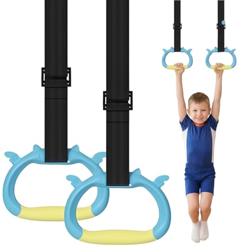 Design ergonomico e antiscivolo: le maniglie degli anelli ginnici sono dotate di impugnature in silicone antiscivolo. Questo design migliora la presa e impedisce lo scivolamento causato dalle mani sudate.