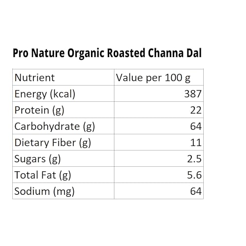 Image of Pro Nature 100% Organic Roasted Chana Dal | Bengal Gram Bhuna Chana | Rich in Protein & Energy Source | Gluten Free, Natural & Vegan - 500g (Pack of 3)