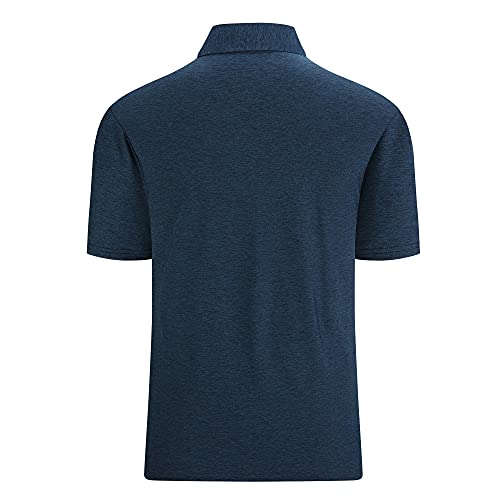 Alex Vando Mens Golf Shirt Moisture Wicking Quick-Dry Short Sleeve Casual Polo Shirts For Men,Navy,Xl #TOP1