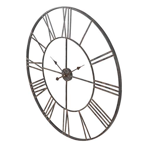 Aspire Solange Round Metal Wall Clock - 36" Gray #TOP3