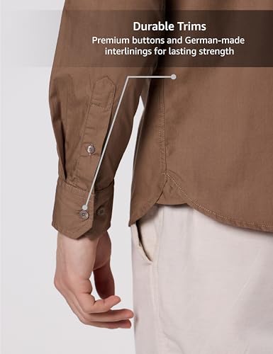 Image of Symbol Premium Men's Mandarin Collar Casual Cotton Poplin Shirt - Regular Fit |Full Sleeve | Pure Cotton (Available in Plus Sizes)
