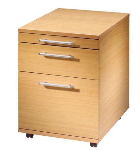 Preisvergleich Produktbild Hammerbacher Rollcontainer BARI mit Hängeregistratur Buche Relinggriff Kunststoff