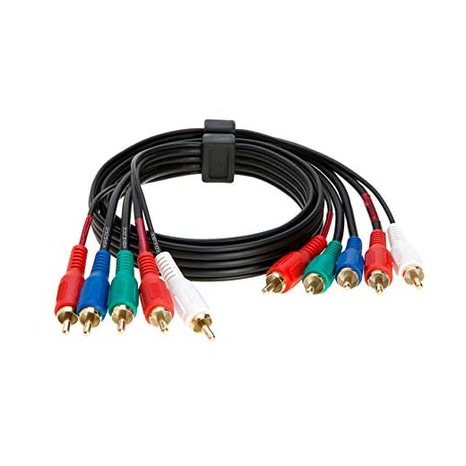 5RCA Male Component Video/Audio Cable, Gold Plated 3ft, 6ft, 12ft, 25ft, 50ft (3FT)