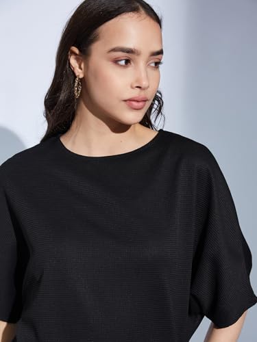 Image of Selvia Women's Textured Lycra Solid Top