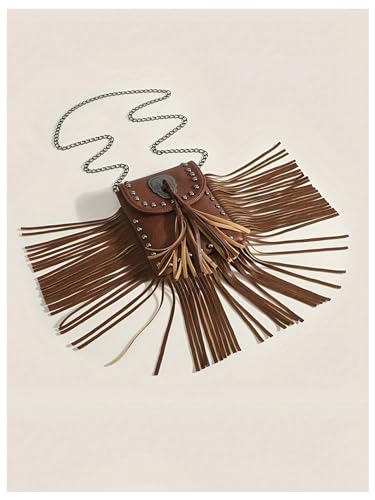 Image of Verdusa Women's Western Country Cowgirl Bag Fringe Crossbody Bags Boho Tassel Messenger Bags Casual Purses