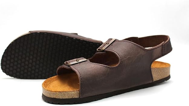 Sandalias Hebilla Hombre Sandalias Planas De Piel Para Hombre