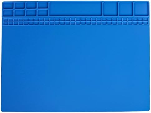 Soldering Mat Silicone Insulation Work Mat Heat Resistant 932°F Work Bench For Repairing Computer Phone Electronics Watch Laptop Soldering Station Hot Air Gun