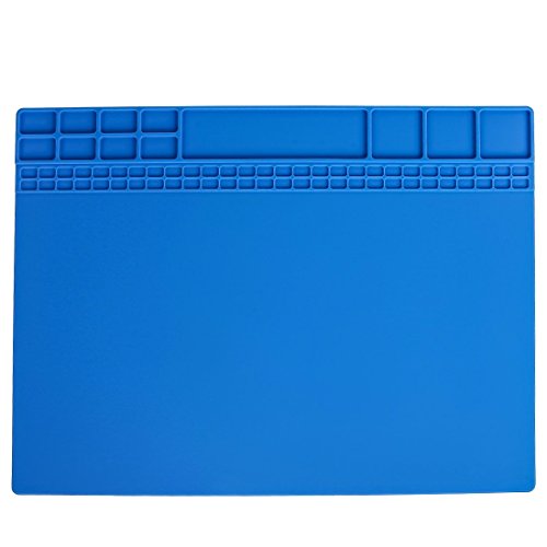 Work Bench Mat Repair Heat Resistant 932° Soldering Mat Silicone Work Mat For Repairing Electronics Mat Workbench Pad Board for Soldering Station,BGA Repair Station with Size 15.8