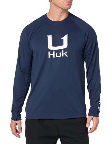 HUK Men's Icon X Crew, Long-Sleeve Performance Fishing Shirt