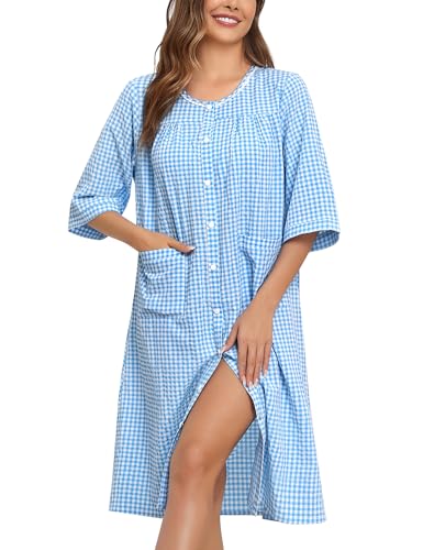 YOZLY Nightgowns for Women Soft Sleeveless Sleep dress Lace Night Gown