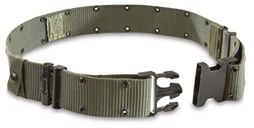 U.S. G.I. Military Surplus Pistol Belt with Black Quick-Release Buckle Olive Drab-Medium