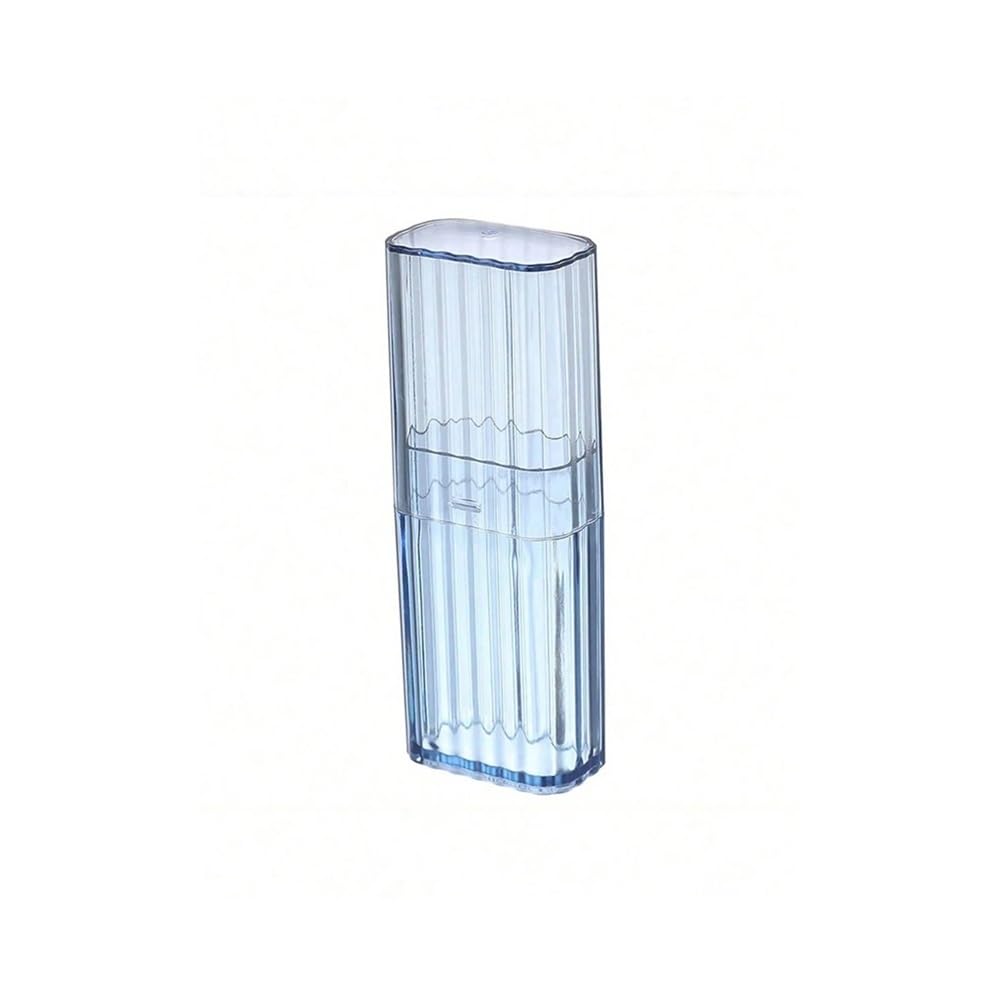 Tianshengqi Blue Transparent Plastic Portable Storage Box, Toothpicks Cotton Swab Household Goods(Blue)