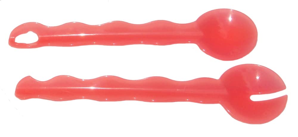 Tupperware Impressions Salatbesteck Zange ineinandergreifende Löffel Wassermelone Rot