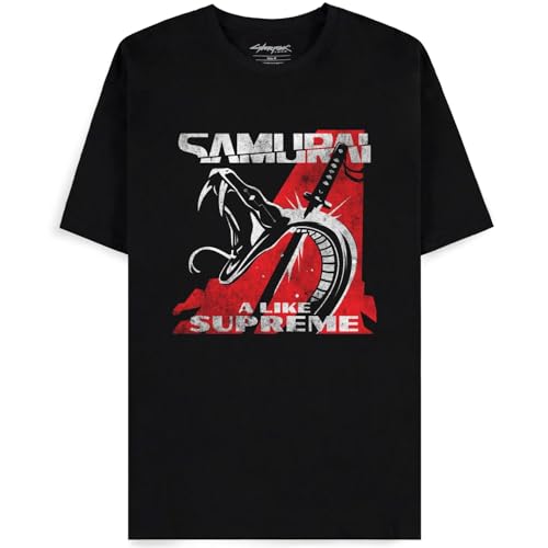 Cyberpunk 2077 - A Like Supreme Homme T-Shirt Manches Courtes Noir XL