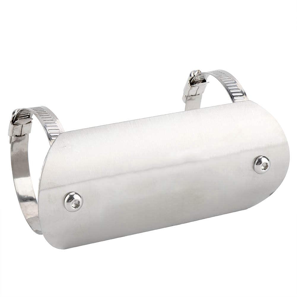 Bouclier Thermique D'échappement de Moto, Protection de de Couverture de Tube de Lien de Tuyau Moyen D'acier Inoxydable pour L'accessoire D'équipement de Protection de Voiture (1)