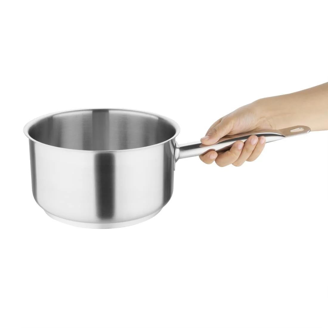 Vogue Stainless Steel Saucepan 20 cm – Professional Saucepan for All Hobs Suitable for Induction M944
