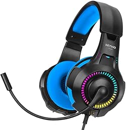 Nitho NX200 Stereo Gaming Headset with Foldable Cardioid Mic for PS4, PS5, Xbox One, Xbox Series X/S, Switch, 