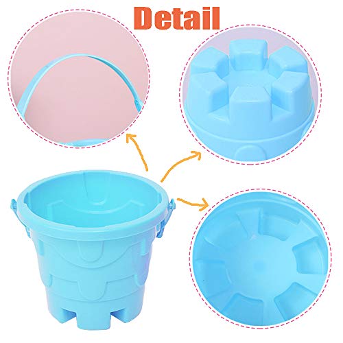 image for Guuozzli 7 PCS Kids Beach Toys Set,Including 2 PCS Sand Buckets and 5 