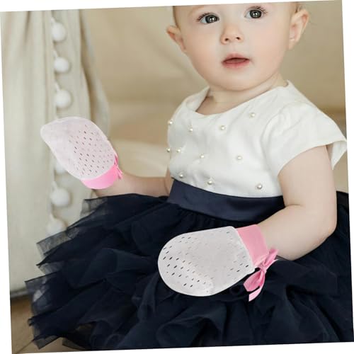 KESYOO 1 Pair Newborn Mesh Mittens for Breathable Scratch Gloves with Wrist for Boys Comfortable and Stylish Hand Protection Months3
