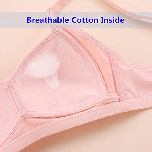 Big Girls Cotton Training Bras Wireless Light Padded A Cup Sports Bra3