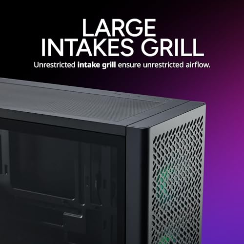 Image of Cooler Master Elite 502 Lite ATX High Airflow Minimalist PC Case, 410mm GPU Max, Compatible RTX 5090|RX 7090 XT, 360mm AIO Max, Type C, Tempered Glass, 120mm Fan, Intakes Grill