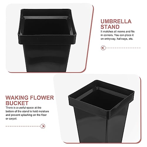 Healvian Porta-Guarda-Chuva Balde Porta-Guarda-Chuva Quadrado De Plástico Porta-Guarda-Chuva Porta-G