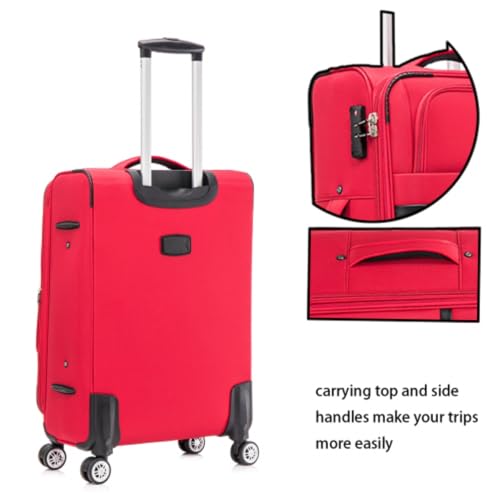 3-Piece Fabric Luggage Set, Suitcase, 20''/26''/30'', Softside Luggage, Travel Carry-On Luggage, Top and Side Handles, Combination Lock, Telescopic Handle, Interior Dividers3