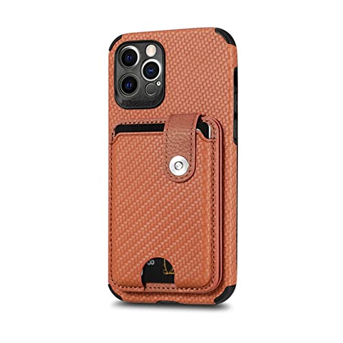 Étui de téléphone en fibre de carbone marron pour iPhone 11 Pro