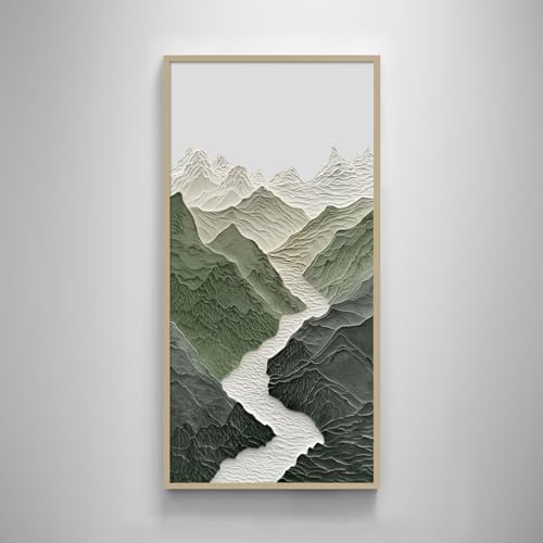 artvisual Textured Mountain Landscape Wall Art Japandi Wabi Sabi Painting
