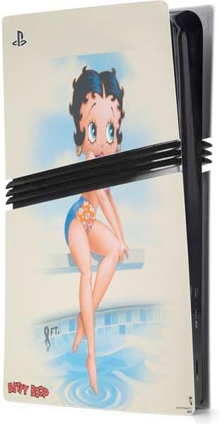 Skinit Decal Gaming Skin Compatible with PS5 Pro Console - Officially Licensed Betty Boop Bathing Design