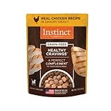 Nature's Variety Instinct Healthy Cravings Grain Free Real Chicken Recipe Natural Wet Dog Food Topper, 3 oz. Pouches (Case of 24)