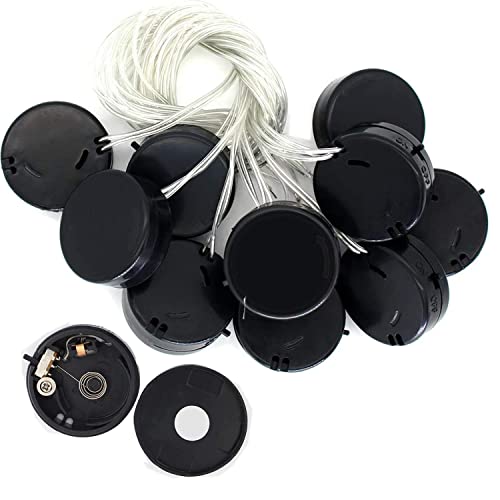Lot De 10 Supports Pile AA Avec Interrupteur ON/OFF - Boîtier Plastique + Pinces Crocodile