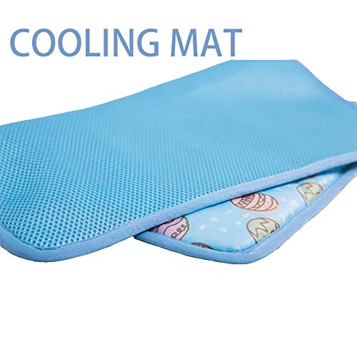 Nacoco Pet Cooling Mat Cat Dog Cushion Pad Summer Cool Down Comfortable Soft For Pets And Adults (S,Blue) #TOP2