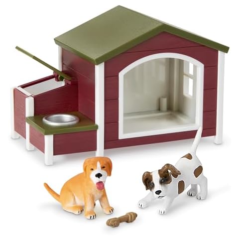Terra by Battat – 5 Pcs Dog House Playset –Toy Dog Figurines for Kids 3-Years-Old and Up Cover