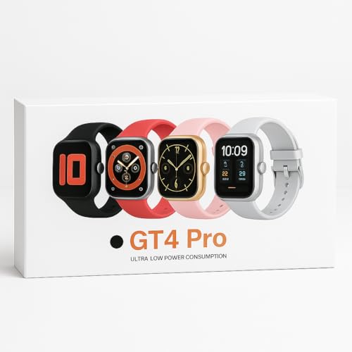 Genérico Reloj inteligente GT4 Pro: para hombre y mujer, con GPS, monitor de frecuencia cardíaca y oxígeno en sangre, resistente al agua, llamadas Bluetooth y monitor de actividad física