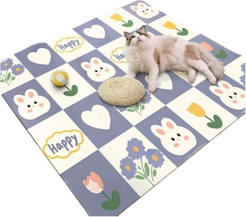 lisBaby ペット用おしっこマット 大判ワイド 犬猫兼用 防水漏れ防止 噛んでも破れない 速乾防臭防カビ フリーカット可能 丸ごと洗える 滑り止め 床暖房対応 防音保温 家庭オフィス廊下適用 中型大型犬向け ペットカーペット 繰り返し利用可能 (140